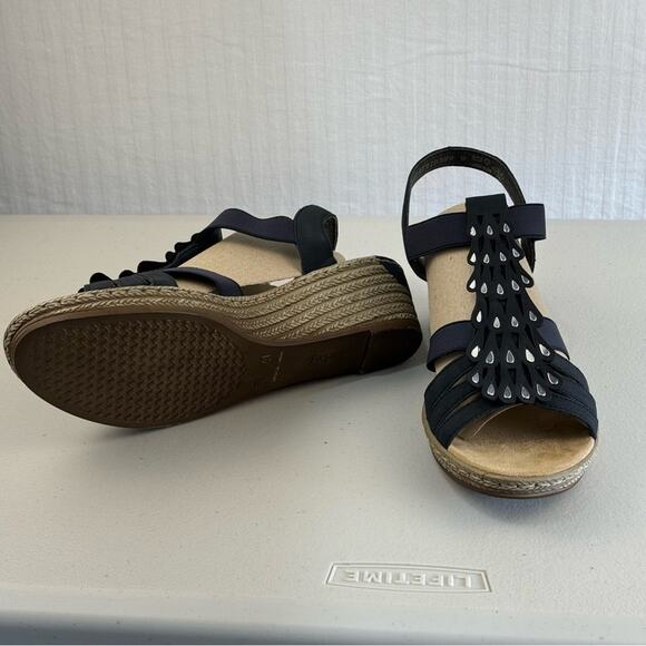 Rieker Wedge Heel Sandals Women’s Size 9.5 EUR 41 Slip On - Picture 10 of 12